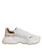 Dolce & Gabbana White Gold Daymaster Low Top Sneakers Shoes